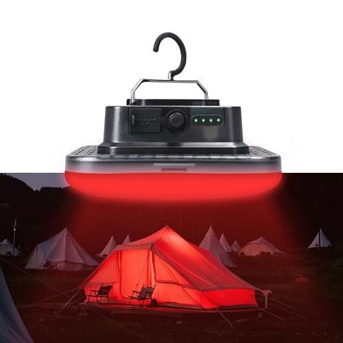 40W Red Camp Light with Magnet&Hanging for Tent & Canopy（Upgraded Cooling） - size: 40W