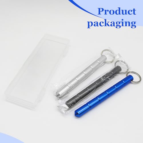 Self Defense Keychain for Women - Emergency Glass Breaker, Personal Security Tool & Safety Keychain Set (Silver, Blue, Black)