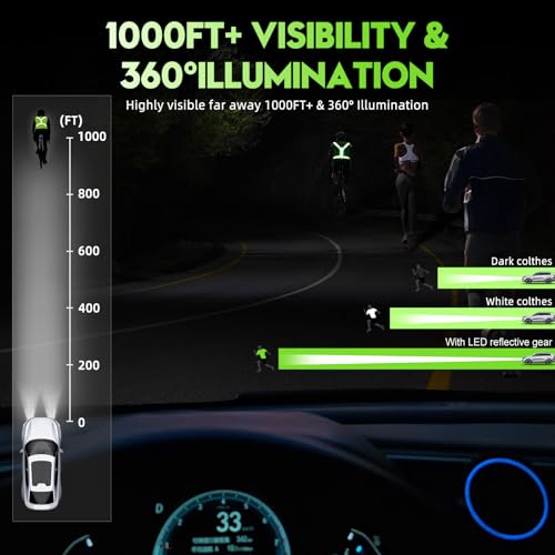 LED Reflective Vest Running Gear, High Visibility Reflective Vest