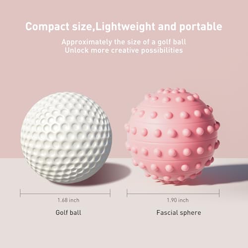 Spiky Massage Balls for Feet,4 Pcs 1.9'' Hard Lacrosse Ball Deep Tissue Recovery Tool,Trigger Point Ball for Myofascial Release & Trigger Point Therapy (Pink) - color: Pink