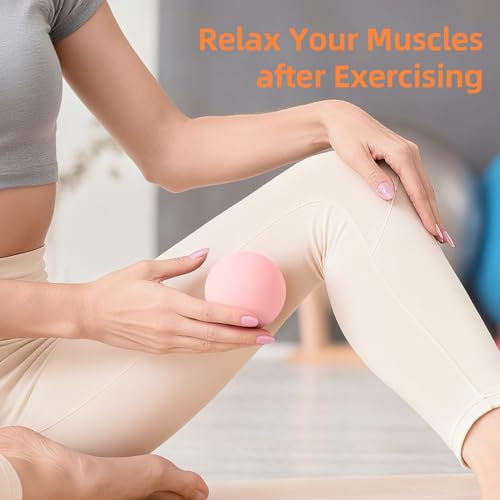 Massage Lacrosse Ball for Myofascial Release, Trigger Point Therapy - color: Pink