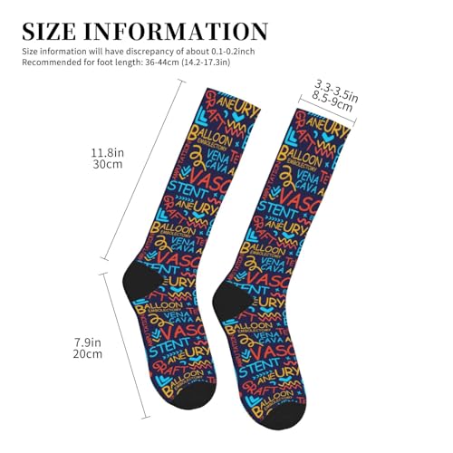 FREEHOTU Compression Knee High Socks for Women/Men Circulation 15-20 Mmhg - color: Vascular