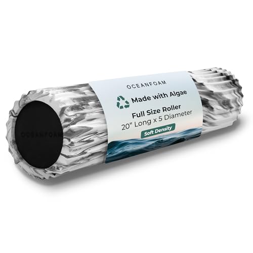 Oceanfoam Soft Tidal Roller - Soft Density Foam Roller (Black Marbled)