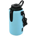 Beautyflier Neoprene Water Bottle Sleeve Insulator Cooler, Compatible with Nalgene Water Bottle 32 OZ, with Adjustable Shoulder Strap for Hydro Flask Wide Mouth 32oz, etc. (Light Blue) - color: Light Blue