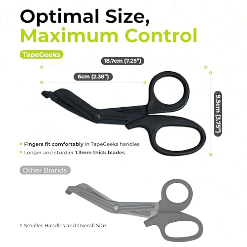 TapeGeeks Medical Scissors, Trauma Shears, Bandage & Athletic Tape Scissors
