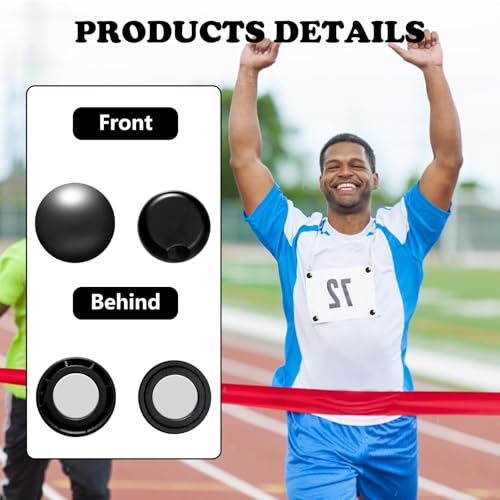 10Pcs Running Bib Clips Marathon Bib Clips for Runners Bib Fixing Fastener Clip Race Bib Clips Race Number Buckle Race Bib Magnets Bib Holders White Black, Bib Magnets for Runners Field Run Supplies