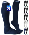 SB SOX Lite Compression Socks for Flying (15–20 mmHg) - color: Solid Navy, size: S/M