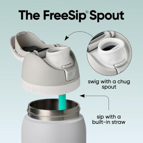 Owala FreeSip Stainless Steel Water Bottle 32 oz Foggy Tide - color: Foggy Tide, size: 32 Ounces