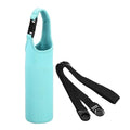 PATIKIL Water Bottle Sling Bag, Neoprene Portable Insulated Bottle Holder Carrier with Removable Adjustable Shoulder Straps - color: Light Blue