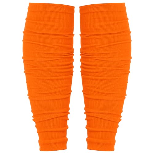 Dxhycc 2 Pairs Scrunch Football Socks Athletic Football Leg Sleeves - color: Orange
