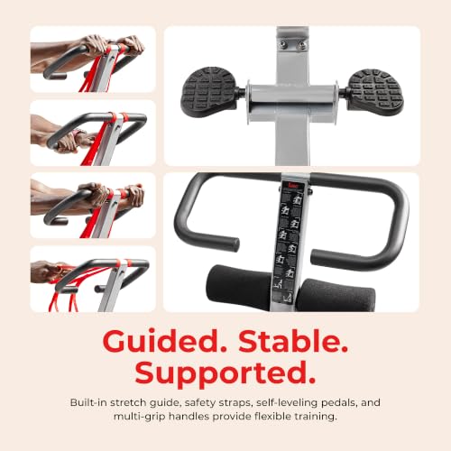 Sunny Health & Fitness Full Body Stretch Machine Back Stretcher Pivot Seat - color: Gray