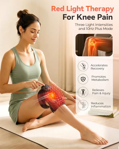 feangli Red Light Therapy Knee Massager for Knee Pain Relief, FSA&HSA - color: Black