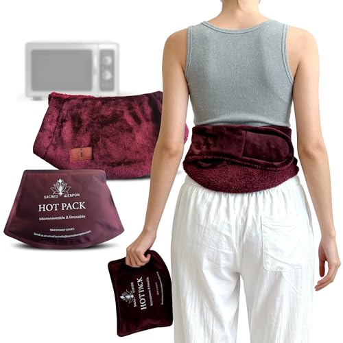 Sacred Weapon Microwavable Heating Pad for Period Cramps, Wearable Belt