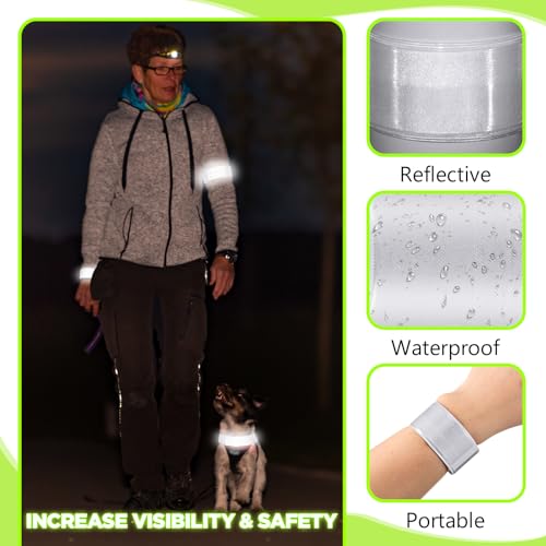 Halloscume Pcs Reflective Arm Snap Band 15.75 in Slap Bracelet - color: Silver