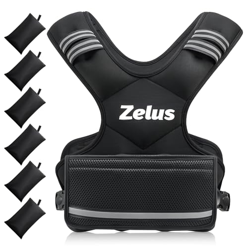 ZELUS Weighted Vest for Men Women,Adjustable 4-32lb Vest, Removable Weights - color: Black, size: 11-20 lb.