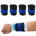 4-Pack Ice Pack Straps,35.5"x3"Elastic Ice Pack Wrap Holder with Hook&Loop - color: Black and Blue