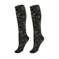 Witchy Moth Compression Socks For Women Men - color: Dragonfly Floral