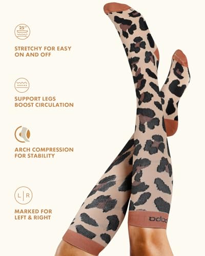 Cute Compression Socks for Women - color: Wild Prints, size: Small-Medium
