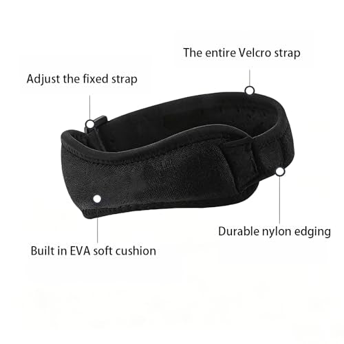 1 Pair Sports Patella Knee Strap Shock Absorbing Knee Support - color: Black