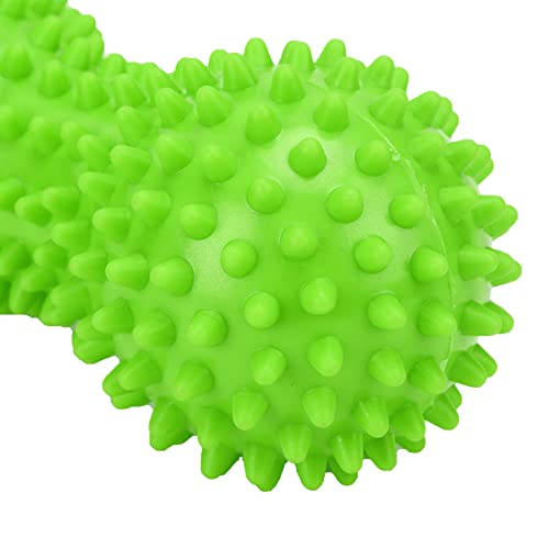 Massage Ball, Peanut Ball Massager Spiky Massage Ball PVC Fascia Ball Peanut Massage Ball Fitness Yoga Spike Ball for Muscle Hand Planta Pedis Relaxation(Green)