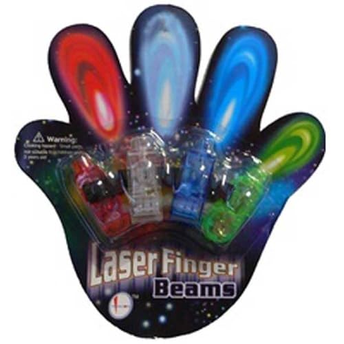 Flashing Panda FingerBeams LED Finger Ring Lights, 4 Color Flashlights Per Pack, Stocking Stuffers, Rave, Night Club, Parties, Concerts, Safety at Night, Halloween