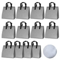 12Pcs Disposable Insulated Lunch Bags Thermal Cooler Bag for Food Delivery - color: Gray, size: 9.45"(H) x 9.45"(L) x 5.91"(W)