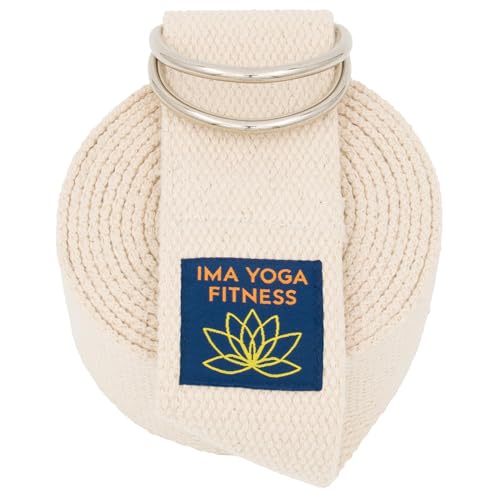 Extra-Wide 2 Inch Cotton Yoga Strap: Stretching, Physical Therapy, Exercise - color: Natural, size: 10 feet