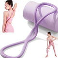 Resistance Bands with Handles,Figure 8 Resistance Band Elastic Fitness Bands Exercise Band for Home Yoga Gym Workout - color: Purple-15LB