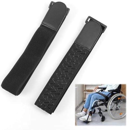 2 Pack Wheelchair Thigh Leg Strap - Leg Support on a Wheelchair for Adults, Adjustable Secure Leg Straps for Wheelchair Accessories with Non-Slip Design and Easy Hook Closure - size: Thigh Leg Strap