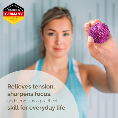 2X Spiky DBT Skill Balls | Magnetic Stress Relief Balls | Spiky Massage Balls for Relaxation, Tension Release, Focus & Mobility (Pink, 2 Inch) - color: Pink, size: 2 inches