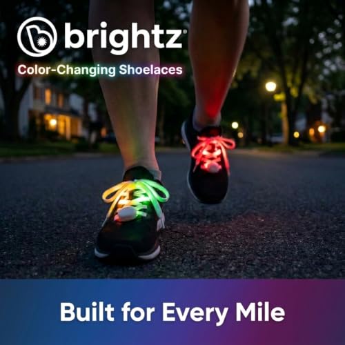 Brightz LED Light Up Shoelaces, Color Changing, 3 Pairs