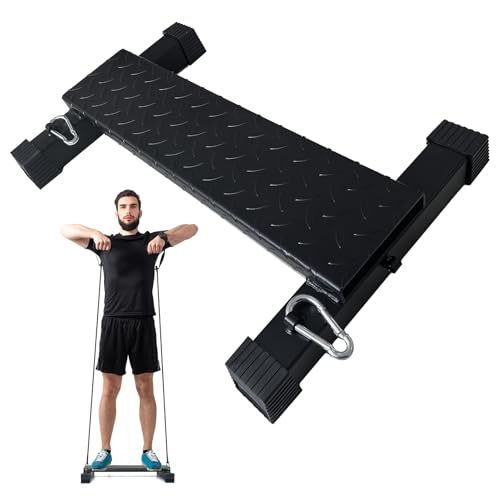 BLUSLM Steel Calf Raise Bar, Standing Machine for Stretching, Squat, Foot Stretch, Anti-Slip Solid Block - color: Black 04