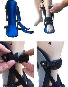 Plantar Fasciitis Adjustable Night Splint. Sleeping boot for foot stretching. P.F. Night Splint with wedge for dorsiflexion. Achilles tendonitis, Heel and Bone Spur, Tendon and Calf Stretching, Arch Pain Treatment. Fits Left & Right Foot. L4398 (Small) -