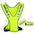 MaximalPower Reflective Safety Vest for Fitness Walking at Night - style: 1x Medium Vest & 2x Arm Bands