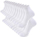 Ankle Socks Women White Black, 6/12 Pairs Running Quarter Socks - color: 12 White, size: 8-11