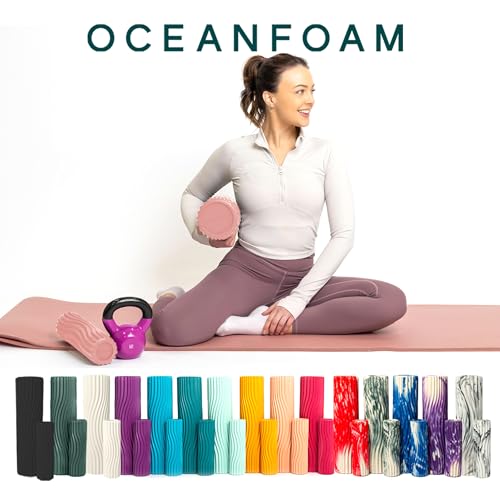 Oceanfoam Ripple Roller - Small Foam Roller for Physical Therapy (Blush) - color: Blush