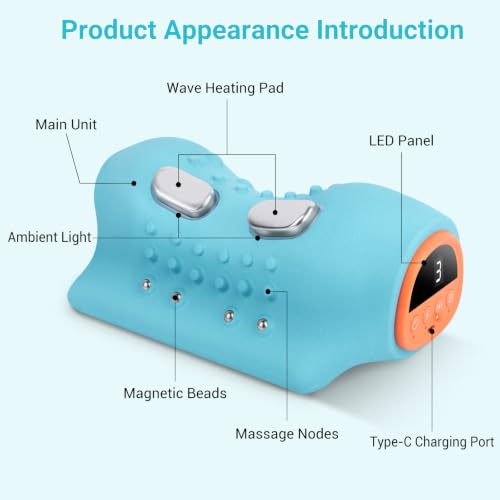 4-in-1 Neck Massager Pillow with Heat, Vibration and Gentle Stretching