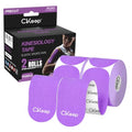 CKeep Kinesiology Tape precut Strips, 40 Count Elastic k Tape, Purple - color: Purple, size: 2 Rolls