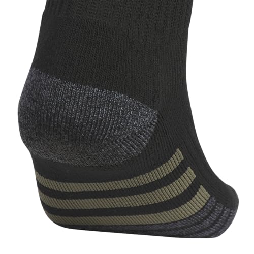 adidas Cushioned 3.0 3-Pack Quarter Socks - color: Black/Olive Strata Green/Wonder Alumina Grey/3/Color