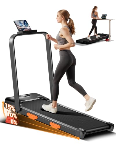 Walking Vibration Pad with 15% Incline Under Desk Treadmills for Home