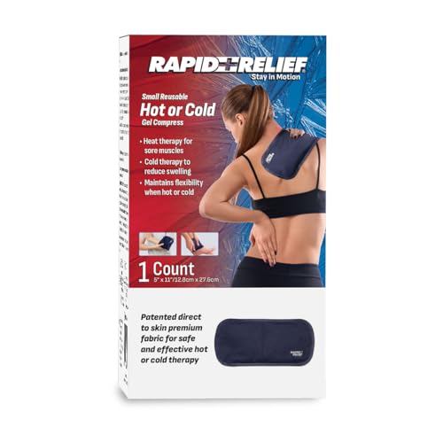 Rapid Relief Hot or Cold Gel Compress, 5x11 Ice Pack for Pain Relief Injury - size: Small (Pack of 1)