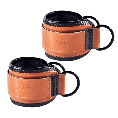 Ankle Strap for Cable Machine, 2 Pack - color: Brown