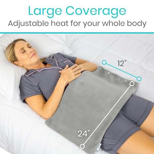 Vive Moist Heating Pad - Electric Heated Warming Hot Wrap for Heat Therapy - size: 12x24 Inch (Pack of 1)