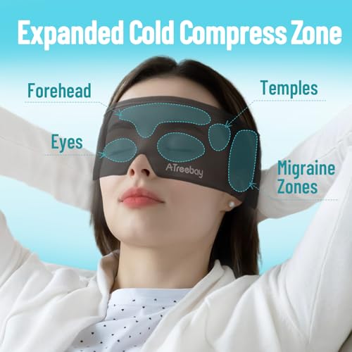 Cooling Eye Mask for Puffy Eyes, FSA Eligible HSA Reusable Eye Ice Pack - color: Black