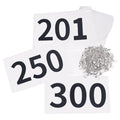 TRIWONDER Race Bibs Running Numbers with Safety Pins, Tyvek 4"x7" Large Numbers 1-500 for Marathon Runners Events Sports Games - color: Black&White [4"x7"] 201-300