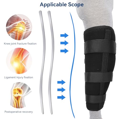 Agatige Calf Fixed Stabilizer, Comfortable Fibula Fracture Brace Calf Support Strap Splint Tibia and Fibula Protector Shank Fracture Fixation Strap for Men and Women (S) - size: S