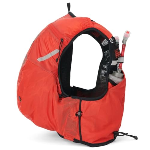 USWE Pace - Running Vest Hydration Pack with 2 x 500ml UltraFlask, Backpack for Men and Women - style: 14L, Red, X-Large