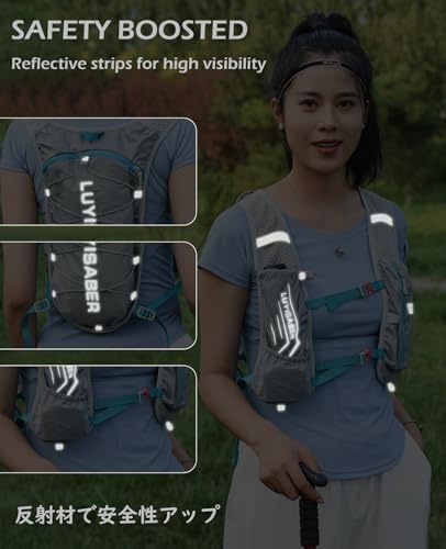 TRIWONDER Hydration Vest Running Backpack for Men & Women, Water Pack for Hiking, Camping, Climbing & Cycling, Lightweight Daypack - color: 03 Black 5L - Vest Only