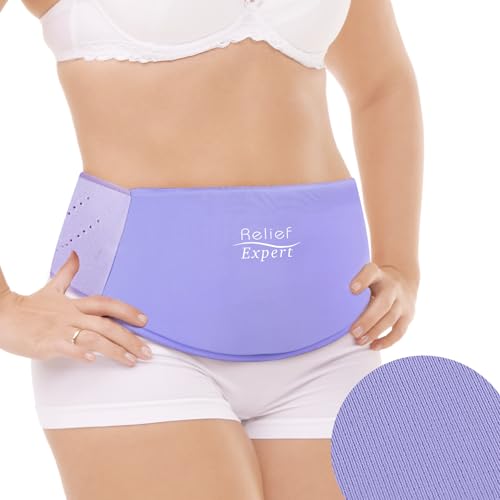 Soft Gel Ice Pack for C-Section Recovery, Cold Therapy Belly Binder,Purple
