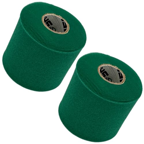 Shield Athletic Underwrap | 2 Roll Pack of PreWrap, Hair Tie, Headband, USA Made, Pre-Wrap Athletic Tape, 2.75" X 30 SYards, Foam Barrier, Flexible, Breathable - color: Green